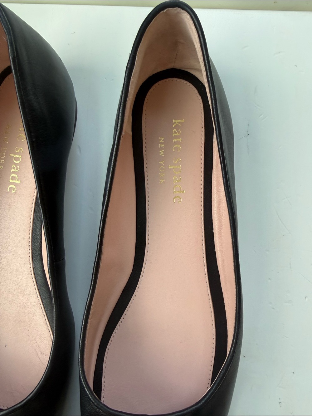 Kate Spade New York Black Leather Bowdie ballet Flats with bows - Picture 3 of 10
